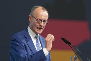 Er habe mit einiger Besorgnis gesehen, wie die FDP-Fraktion bei der Abstimmung über das "Zustrombegrenzungsgesetz" auseinandergefallen sei, sagte Merz.