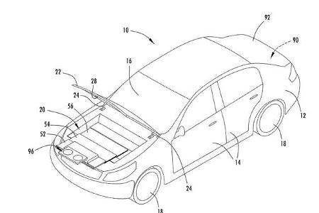Ford USA Frunk Patent Tisch TV Werkbank