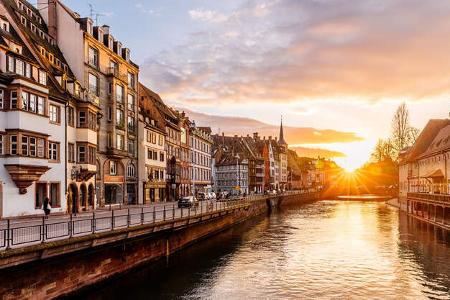 Strassburg, Frankreich vom Wasser