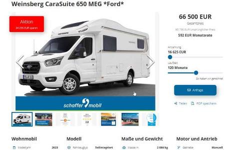 Angebot, Liste, Knaus, Weinsberg, Aktion