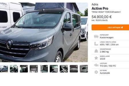 Angebot, Rabatt, Adria, Campervan