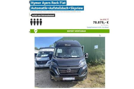 hymer, rabatt, angebot