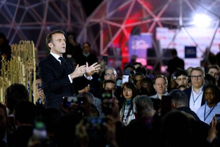 Frankreichs Präsident Macron sieht sein Land als einen Vorreiter bei der Entwicklung von KI.