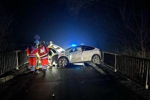 Olfen, K8/ Unfall auf der Steverbrücke