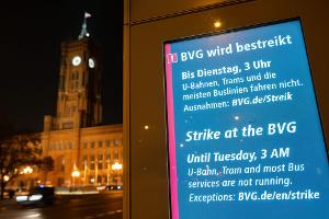 Verdi kündigt Zwei-Tage-Warnstreik im Berliner Nahverkehr an