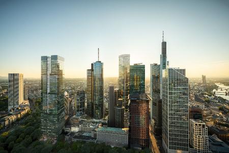Die Commerzbank mietet den neuen links hervorgehobenen Central Business Tower (Handout)