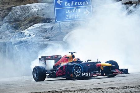 Sebastien Buemi - Red Bull - Showrun - Gotthard-Pass - RB8 - 2017