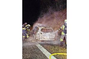 Fahrzeugbrand auf der B 33