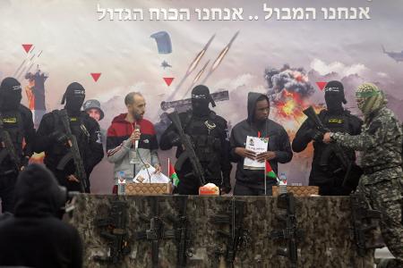 Freilassung von Geiseln in Rafah. 