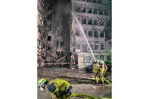 Großbrand in Essener Innenstadt - Flammen schießen 18 Meter in den Himmel