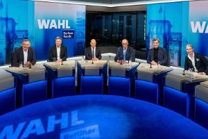 "Berliner Runde" und mehr: Riesiges Interesse für Wahlberichte im TV