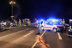 Vier Verletzte bei Unfall auf der K46