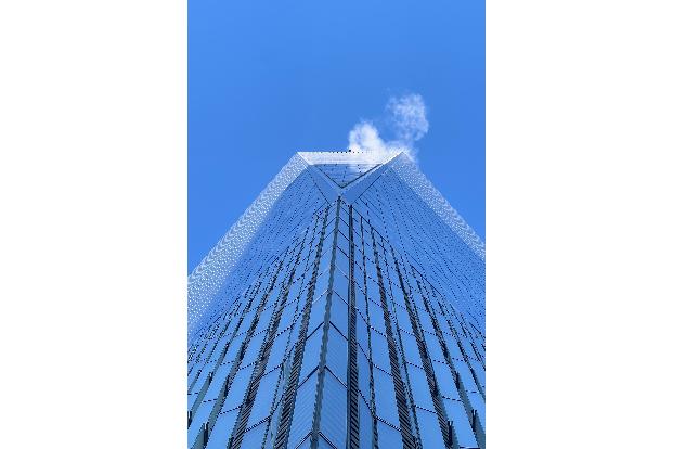 Das World Trade Center von unten.