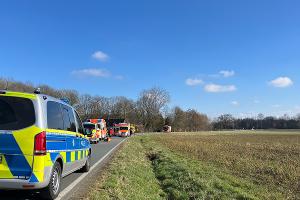 Dülmen, Buldern, schwerer Unfall aus Rennradgruppe heraus