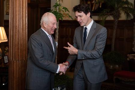 König Charles III. empfängt Kanadas Premier Justin Trudeau König Charles III. empfängt Kanadas Premier Justin Trudeau