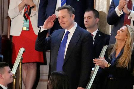 Trump lobte Musk in seiner Rede.