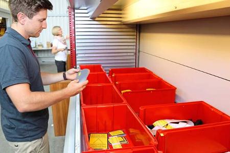 Kleinteile können platzsparend gelagert werden.