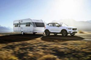 Mittelklasse-Caravan mit französischem Bett