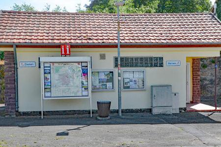 Stellplatz, HŠuschen, Infotafel