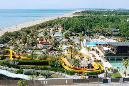 Campingplatz, Badeanlage, Palmen, BŠume, KŸste, Sand, Meer