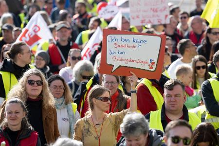 Frauen-Protest im Öffentlichen Dienst.