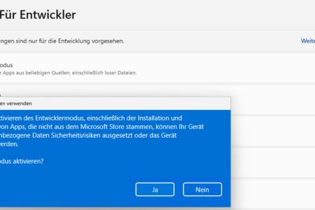 Der Entwicklermodus ermöglicht die Installation und Ausführung von Apps aus beliebigen Quellen – jedoch mit potenziellen Sicherheitsrisiken.