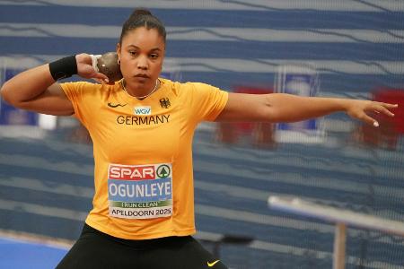 Hallen-EM: Kugel-Silber für Olympiasiegerin Ogunleye Hallen-EM: Kugel-Silber für Olympiasiegerin Ogunleye