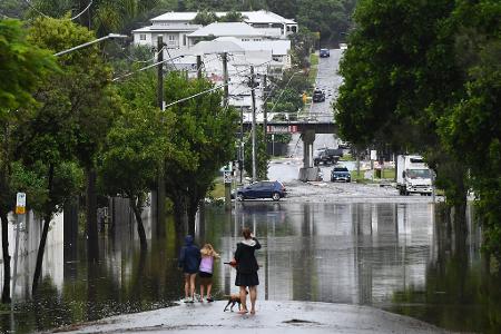 In der Millionenstadt Brisbane sind viele Straßen überschwemmt.