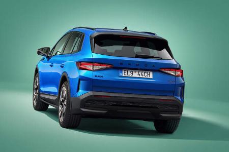 Skoda Elroq blau Sportsline Heck