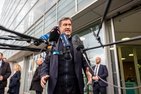 CSU-Chef Markus Söder zeigt sich zum Auftakt der Gespräche optimistisch.
