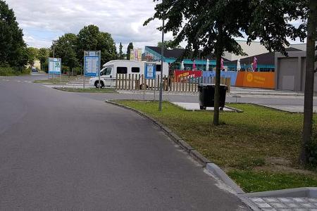 Stellplatz an der Lagune
