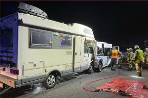 Verkehrsunfall mit Verletzten auf der A6