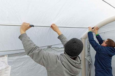 Vorzelte Test decathlon Aufbau f
