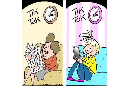Cartoons zu trendigen Themen