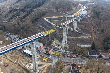 Trotz Großbaustellen wie dieser gingen die realen Umsätze des Baugewerbes 2024 zurück. 