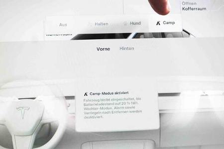 Tesla, Model Y, Car Camping, E-Wagen, Camping Modus