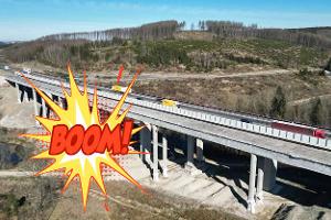 Nächste Autobahn-Brücke wird gesprengt