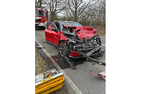 Das verunfallte Fahrzeug Das verunfallte Fahrzeug