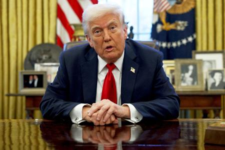 Trump macht eine folgenreiche Zollankündigung. 