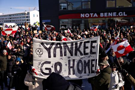 Demonstranten in Nuuk haben eine klare Meinung zur US-Begierde. (Archivbild)