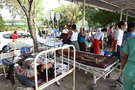 Hunderte Menschen in Myanmar wurden bei dem Erdbeben verletzt.