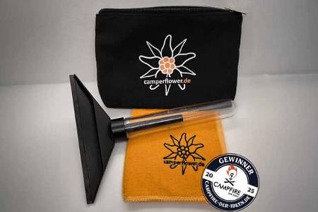 Frosch Frontscheiben-Abzieher Komplettset, Abzieher, Tasche, Mikrofasertuch
