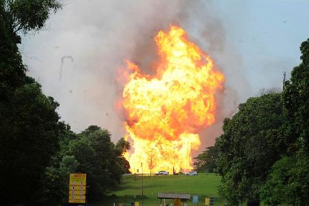 Die gewaltige Explosion ereignete sich am Morgen.