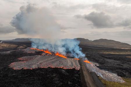 Ein Vulkanausbruch auf Island neigt sich nach wenigen Tagen bereits wieder dem Ende zu. (Archivbild)