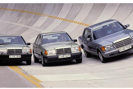 Mercedes Kompakt-Klasse W 201, W124, S-Klasse 126