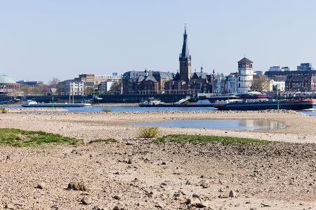 In Oberkassel am Rhein herrscht Trockenheit.