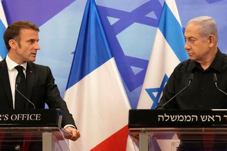 Israels Regierungschef Netanjahu kritisierte den französischen Präsidenten Macron. (Archivbild)