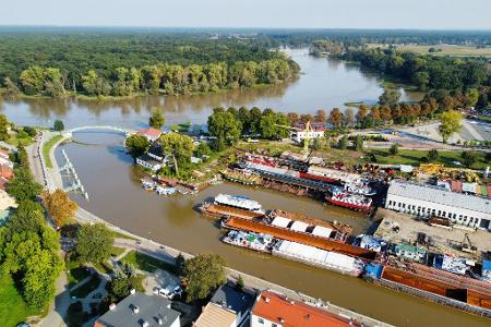 Überschwemmungen der Oder in der Stadt Nowa Sol in der polnischen Woiwodschaft Lubusz. 
