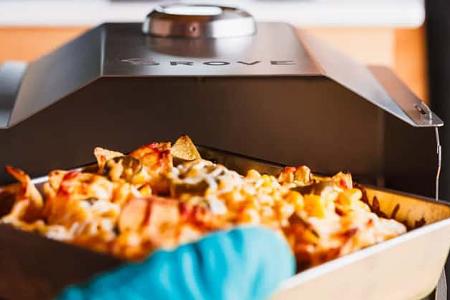 Horst multifunktionaler Campingofen und Grill von Grove Camping. Erster Platz beim Wettbewerb 
