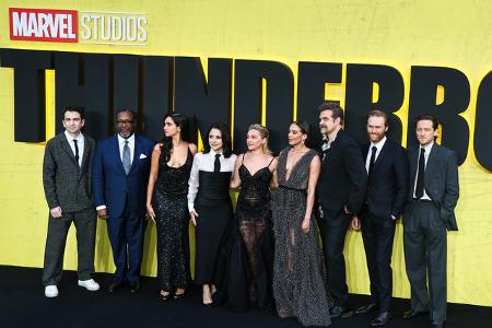 So sehen Superhelden aus, die eigentlich keine sind: In London feierte am Dienstagabend der neue Marvel-Blockbuster 'Thunderbolts*' Premiere.
